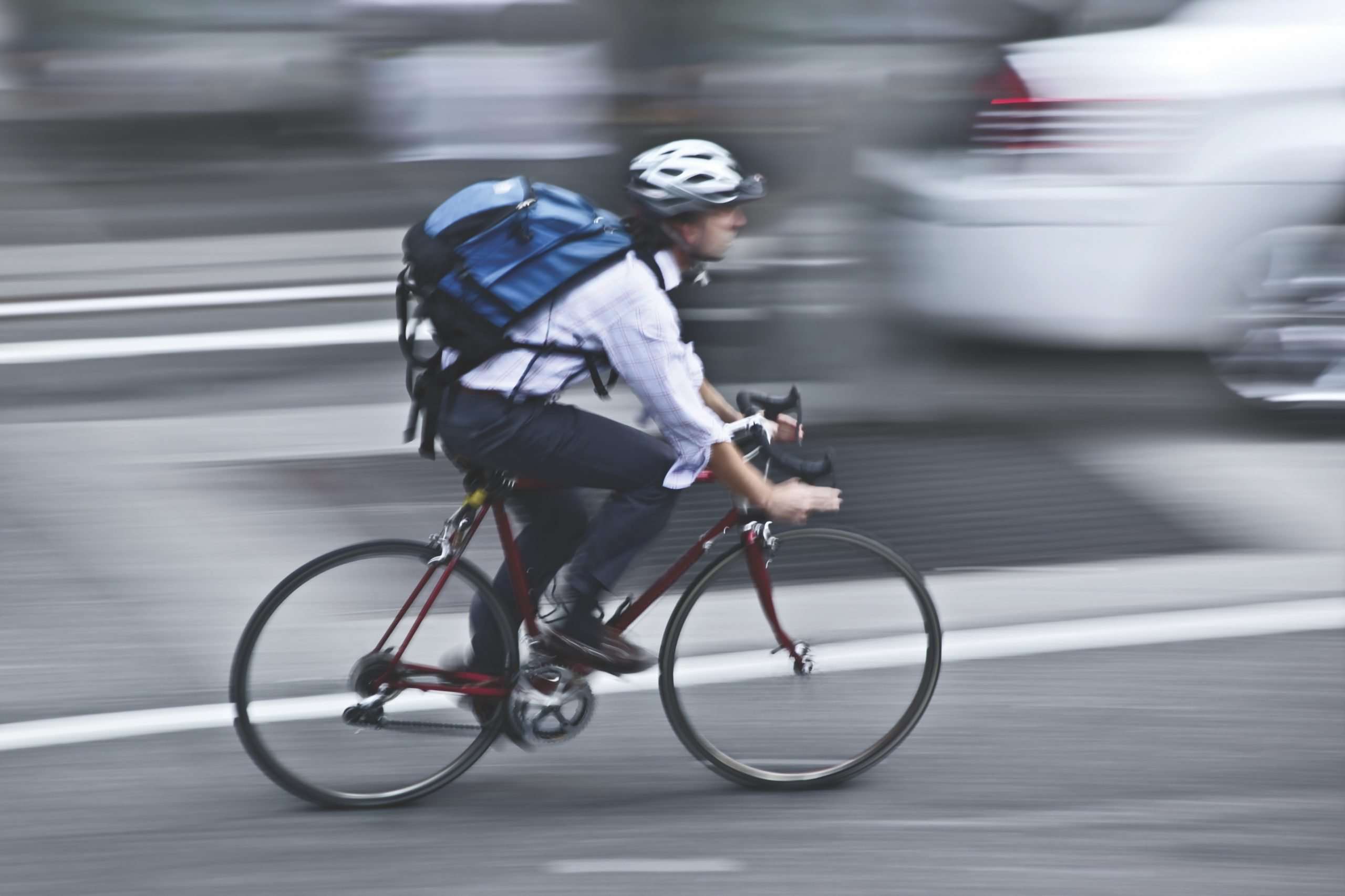 Image of a cyclist on the road